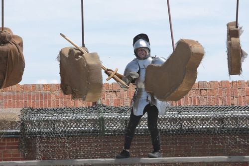 Christian Quesada en armure pour la grande course !