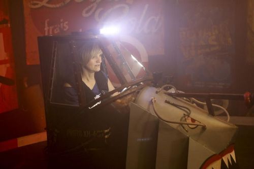 Valérie Maurice dans l'épreuve de Car Wars.