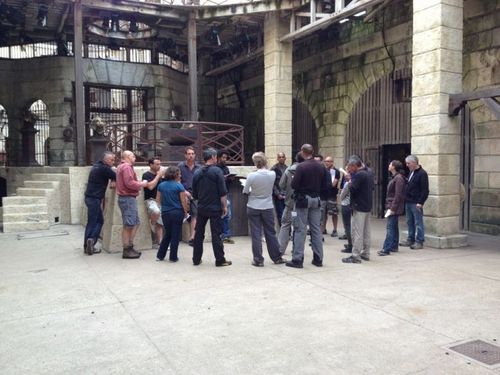 Début tournage émission 4. Brief cadreurs avec réal.