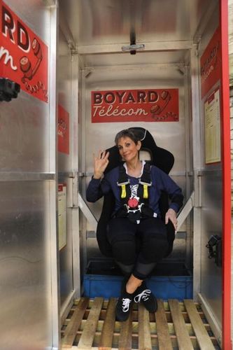 Isabelle Morini Bosc dans la Cabine Ejectable.