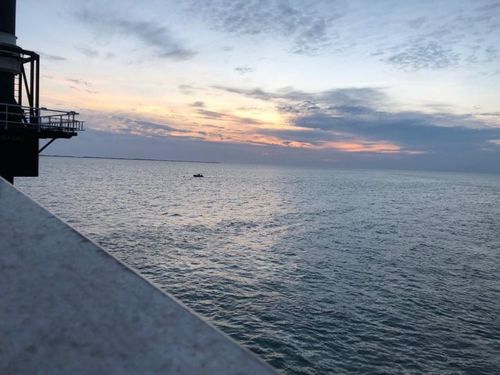 Coucher de soleil depuis Fort Boyard... Belle soirée à tous