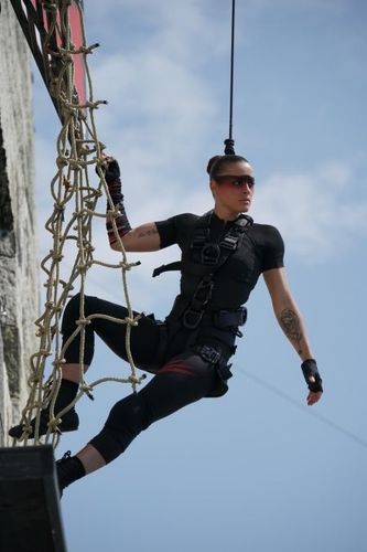 Lady Boo en haut du parcours de la Course Poursuite