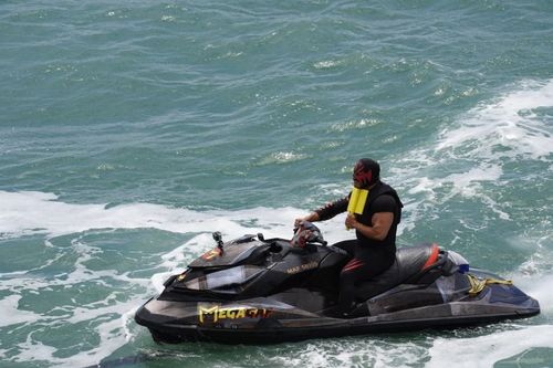Mister Boo sur un jet-ski