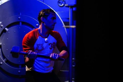 Romain Grosjean en train de braquer le Banque du fort