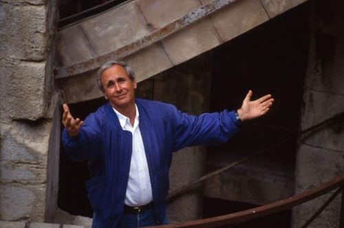 Patrice Laffont sur la passerelle.