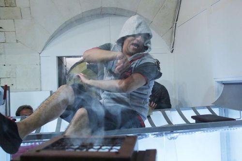 Majid Berhila à la sortie du Brancard