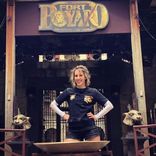 Léa François sur le tournage de Fort Boyard